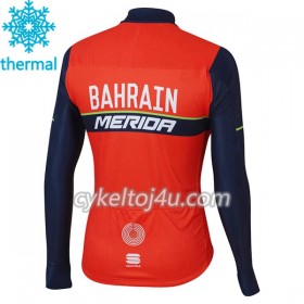 Cykeltrøje 2017 Bahrain-Merida N001 Vinter Thermal Fleece